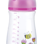 Nuby Wide Neck Bottle with Anti-Colic Air System, Colors/Prints May Vary, 1 Pack of 1 Bottle
