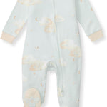 Burt's Bees Baby Baby Girls Pajamas, Zip Front Non-Slip Footed Sleeper Pjs, 100% Organic Cotton