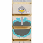 3 Sprouts Over The Door Baby Organizer - Essential Newborn Nursery Storage, Toy Organizer for Room and Closet - Bedroom Storage - Hooks Included, Ostrich