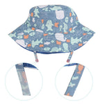 XIAOHAWANG Baby Boy Bucket Toddler Kids Sun Hat UPF 50+ Wide Brim Outdoor Beach Caps Play hat (Octopus, S(6-12 Months))