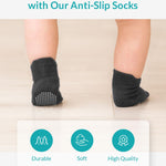 Infinno Baby Non Slip Ankle Socks with Grips, Toddlers Kids 1T-7T, 9 Pairs
