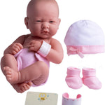 8 piece Layette Baby Doll Gift Set | JC Toys - La Newborn Nursery | 14" Life-Like Doll w/ Accessories | Pink | Ages 2+