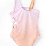Disney Princess Moana Swimsuits for Girls UPF 50+ One Piece Bathing Suits Floral Cutout Sport Summer Beach Swimwear Quick Dry for Toddler Girls Size 2T Orange