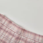 Zoushen Toddler Little Girls Skirts High Waisted A Line Pleated Pink Plaid Summer Skirts 2T