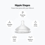 Comotomo Silicone Replacement Nipples for Baby Bottle Gen 2 (2026 Release) - Soft, Silicone Nipples with Dual Anti-Colic Vents Designed for Natural Latch (Pack of 2), Slow Flow (0-3 Months)
