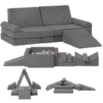 LOAOL Modular Kids Play Couch, Kids Couch for Playroom, Convertible Foam Climbing Sofa for Toddlers, Foam Climbing Blocks for Boys and Girls