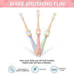 ANPEI ROARex Vegan Earth Friendly All Natural Kids Toothbrush Made from Plants – Sweet Baby Giraffe | 100% Biodegradable and Compostable | 1% for The Planet Product