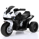 Costzon Kids Electric Ride on Motorcycle w/Headlights &Music, Pedal, Licensed BMW 6V Battery Powered 3 Wheels Motorcycle Toy for Children Boys & Girls (Black)