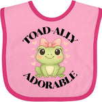 inktastic Girls Cute Toadally Adorable Frog Baby Bib