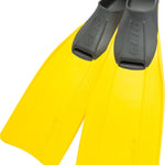 Cressi Clio Full Foot Pocket Fins, Yellow, 30/32