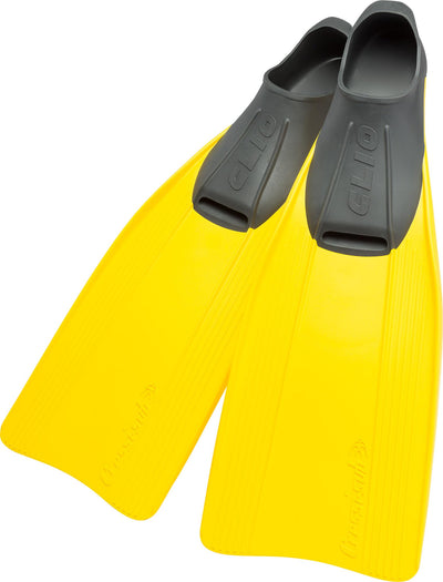 Cressi Clio Full Foot Pocket Fins, Yellow, 30/32