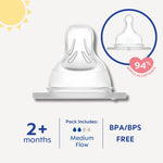 MAM Baby Bottle Nipples Slow Flow Size 1, for 0+ Month Newborn Babies, Skin Soft BPA Free Silicone, 94% Nipple Acceptance, Fits All MAM Bottles, Developed with Medical Experts, 4 Pack, Made in Europe