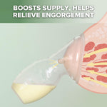 haakaa Manual Breast Pump & Silicone Cap Combo for Nursing Mom (Gray, 4oz. Without Base)