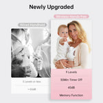 TSRETE Breast Pump, Double Wearable Breast Pump, Electric Hands-Free Breast Pumps with 2 Modes, 9 Levels, LCD Display, Memory Function Rechargeable Double Milk Extractor-24mm Flange, White