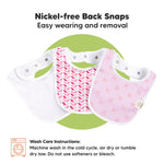 8-Pack Organic Baby Bibs for Boys, Girls - Soft Cotton Drooling and Teething Baby Bibs, Baby Girl Bibs, Baby Boy Bibs, Baby Drool Bibs for Baby Girl, Boy, Newborn Infant Bibs(Blush)