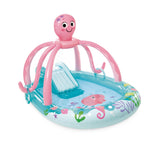 Intex 96" x 78" x 28" Inflatable Jungle Adventure Play Center Spray Kiddie Pool - Backyard Kids Water Slide, Outdoor Blow-Up Splash Pad for Toddlers