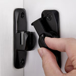 INIRET 3 Pack Barn Door Latches,90/180 Degree Gate Lock,Zinc Alloy Right Angle Door Lock Latch,Flip Gate Latches Hardware,Door Security Sliding Door Latch Lock fo Cabinets,Bathroom,Barn Door (Black)