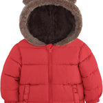Enlifety 6M-5T Baby Toddler Winter Fleece Coat Boys Girls Cute Bear Ear Hooded Jackets with Pockets