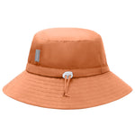 FUOITA UPF 50+ Baby Sun hat Baby Bucket hat with Strings Summer Sun Protection Infant Sun hat for Kids Orange