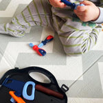 Kiszo Toddler Tool Set - 11 pc Kids Tool Set with Box, Pretend Play Toys for Kids Ages 3-6, Perfect for Christmas & Birthday Gifts