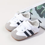 HsdsBebe Baby Boys Girls Oxford Shoes PU Leather Soft Rubber Sole Sneakers Anti-Slip Toddler Ankle Boots Infant Walking Shoes Moccasins(ZZY4233 White,2)