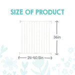 Regalo 2-in-1 Extra Tall Easy Swing Stairway and Hallway Walk Through Baby Gate, White, 24" - 40.5" Wide