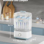Papablic Baby Bottle Sterilizer and Dryer Pro, Esterilizador De Biberones, Electric Steam Sterilizer for Baby Bottles, Pacifiers, and Pump Parts, Large Capacity 10 Bottles