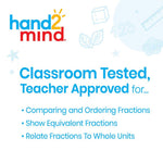 hand2mind Plastic Double-Sided Decimal and Fraction Tiles, Montessori Math Materials, Fraction Manipulatives, Unit Fraction, Fraction Bars Math Manipulatives, Homeschool Supplies (Set of 51)