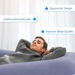 QUEEN ROSE Pregnancy Pillow, U Shaped Full Body Pillows for Sleeping Support, 55 Inch Maternity Pillow for Pregnant Women, Blue