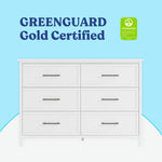 Graco Classic 6-Drawer Dresser – GREENGUARD Gold Certified, White Dresser for Bedroom, Kids & Nursery Storage Chest, Safety Interlocking Drawers, Pre-Installed Tracks, Kids Chest (White)