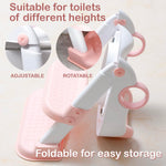 Potty Training Seat, Cute Tiger Design Elements, Foldable Toilet Seat with Soft Cushion, Suitable for Both Boys and Girls, with Splash Guard Anti-Slip Pad Step Stool(Pink)