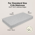 KeaBabies 2-Pack Organic Crib Sheets for Boys, Girls - 52x28 Fitted Crib Mattress Sheet Neutral, Breathable Jersey Cotton Cover for Baby Bed, Toddler Mattress, Soft & Cute Prints (ABC Land Cloud)