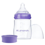 Lansinoh Anti-Colic Baby Bottles for Breastfeeding Babies, 5 Ounces, 3 Count, Includes 3 Slow Flow Nipples, Size S