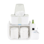 Ubbi Tabletop Diaper Caddy, Diaper Storage, Caddy Organizer, Stores Baby Diapers, Wipes & Baby Accessories, White