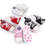 KKIIDDSS Unisex Baby Girls Boys Canvas High-top Shoes, Newborn Infant Anti-Slip Soft Sole Frist Walking Breathable Sneakers (A01/Black Rubber Sole,6-12 Months)