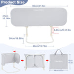 Ciilee Baby Bed Rail for Toddlers Portable Travel Kids Beds Guard Rails for Queen Bed Foldable Children Side Railing for Twin Beds Adjustable Bedrail Barandas para Camas de Niños（Grey,32in