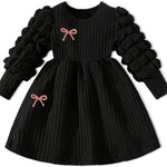 Baby Girl Clothes Toddler Dresses Infant Fall Winter Outfits Little Coat Princess Cardigan Dress Set +Cute Bag