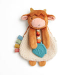 Itzy Ritzy - Itzy Lovey Including Teether - Baby Lovey with Teether, Textured Ribbons & Dangle Arms - Features Crinkle Sound, Sherpa Fabric and Minky Plush (Sloth)