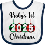 inktastic Babys 1st Christmas 2025 Baby Bib
