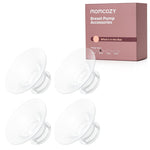 Momcozy M5 Hands-Free Wearable Breast Pump, Double-Sealed Flange for Baby-Like Comfort, 3 Modes & 9 Suction Levels, Portable Electric Pump – 24mm, 2-Pack Cozy Red