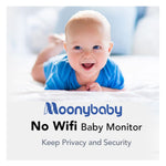 Baby Monitor with Camera and Audio, Long Range No WiFi, Baby Room Temperature Monitoring, Auto Night Vision, 5 Built-in lullabies, 2-Way Audio