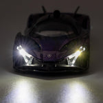 Guarsiliymi 1:36 Collectible Project EVO Model Cars, Die-cast Toy Cars with Light and Sound, Alloy Pull Back Car for Kids Adults Birthday Gift (Purple)