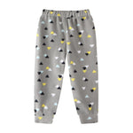 GLASH Kids Toddler Sweatpants, 4-Pack 3T Boys Fleece Joggers Black/Grey/Triangle/Navy