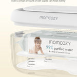 Momcozy Baby Wipe Warmer, Innovative Spring Design, Large Capacity Wipes Dispenser for 60-80pcs, Fast & Even Heating, 4 Modes of Temperature Heating Control, Diaper Wipe Warmer with Night Light, Grey