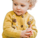 Simplee kids Baby Girl Thin Sweater Solid White Pink Cardigans for Toddler 0-3Years