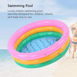Soft Inflatable Swimming Pool, Kids Paddling Pool 3 Ring with Inflatable Safety Floor for Family Toddlers Children Garden -A (S) Children Swimming