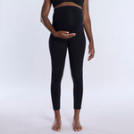 Motherhood Maternity Women's Essential Stretch Full Length Secret Fit Over The Belly Pregnancy Legging, Black, Medium