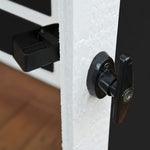 QANVEE 6½" Stem Shed Door Latch T-Handle Lock Kit with 4 Keys,Storage Barn Shed Door Hardware Lock Set