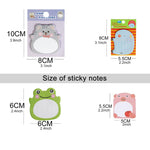 32 Pads Cute Sticky Notes, Animal Sticky Notes Self Adhesive Cartoon Notes Memo Pads Notes Page School Tab for School Office Supplies