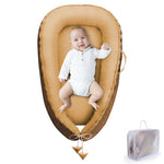 TOUCHLIFE Baby Lounger - Baby Nest Cover for Newborn 0-24 Months, Portable Infant Lounger for Baby Girls & Boys, 100% Cotton Breathable Co Sleeper for Home and Travel, Babies Essentials Gifts, Brown